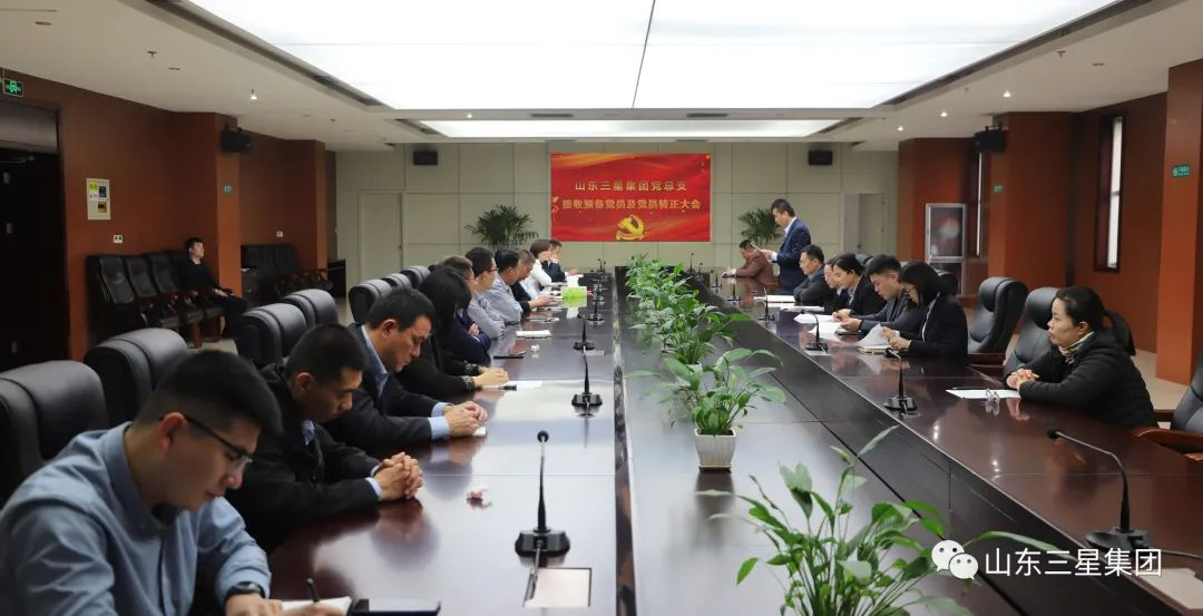 山东s36沙龙会集团党总支召开接收预备党员及党员转正大会